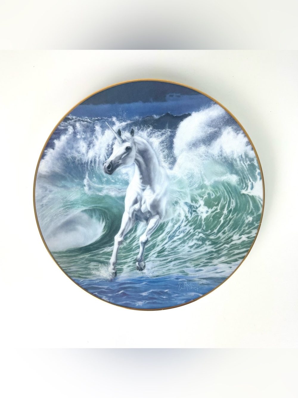 Unicorn of the Sea Decorative Porcelain Collector’s Plate Princeton Gallery 1994